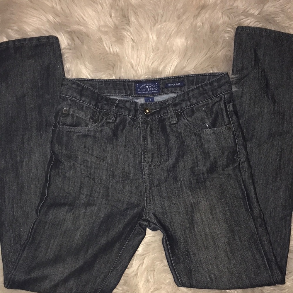 Lucky Brand Like New Boys Black Jeans size 12 slim